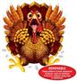Crazy Turkey Car Cling