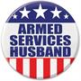 Armed Services Husband Button