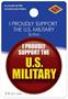 I Proudly Support The US Military Button