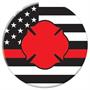 Firefighter Maltese Icon w/Flag Button