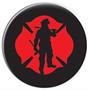 Firefighter w/Maltese Icon Button