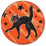 Vintage Halloween Scratch Cat Button