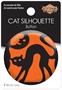 Vintage Halloween Cat Silhouette Button