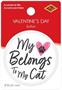 My Heart Belongs To My Cat Button