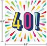 Birthday Burst 40 Napkins