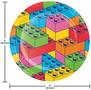 Block Bash Toy Blocks Dinner Plates, 24 ct