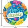 Paint Splatter "Happy Birthday" Dinner Plates, 24 ct