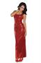 Red Shimmer Long Sequin Dress Adult Costume