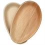 Dtocs Bamboo Look Compostable 10x6 inch Oval Palm Leaf Plate Set