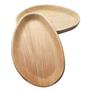 Dtocs Bamboo Look Compostable 10x6 inch Oval Palm Leaf Plate Set