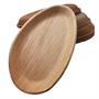 Dtocs Bamboo Look Compostable 10x6 inch Oval Palm Leaf Plate Set
