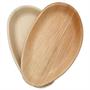 Dtocs Bamboo Look Compostable 10x6 inch Oval Palm Leaf Plate Set