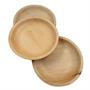 Dtocs Bamboo Look Compostable Palm Leaf Plate Set 7" Round