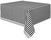 Black Stripe Plastic Tablecover