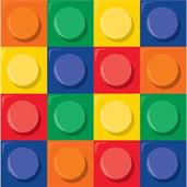Building Block Party Lunch Napkins 