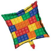 Building Block Party Metallic Foil Balloon