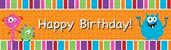 Monsters Birthday Banner - 18" x 61"