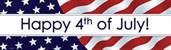 4th of July Banner 18" x 61"