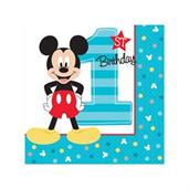 Disney Mickey Mouse 1st Birthday Beverage Napkins