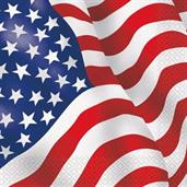 Patriotic USA Flag Lunch Napkins 