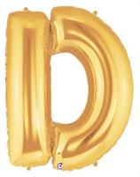 Jumbo Gold Foil Letter-D
