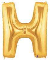 Jumbo Gold Foil Letter-H