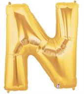Jumbo Gold Foil Letter-N