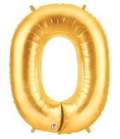 Jumbo Gold Foil Letter-O