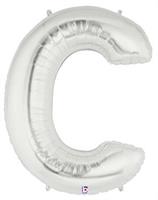 Jumbo Silver Foil Letter-C