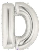 Jumbo Silver Foil Letter-D