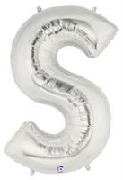 Jumbo Silver Foil Letter-S