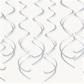 Silver Plastic Swirl Decorations