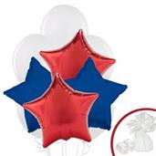 Red & Navy Star Balloon Bouquet