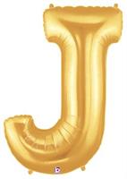 Jumbo Gold Foil Letter-J