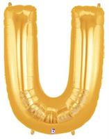 Jumbo Gold Foil Letter-U