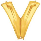 Jumbo Gold Foil Letter-V