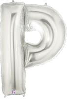 Jumbo Silver Foil Letter-P