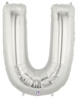 Jumbo Silver Foil Letter-U