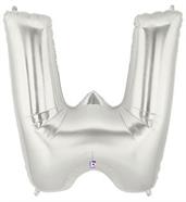 Jumbo Silver Foil Letter-W