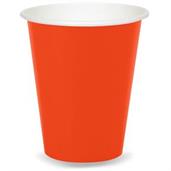 9 oz Cups Pumpkin Orange 