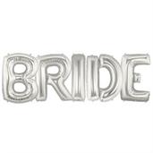 Jumbo Silver Foil Balloons-BRIDE