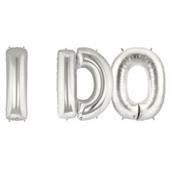 Jumbo Silver Foil Balloons-I DO