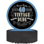 Vintage Dude 40th Honeycomb Centerpiece