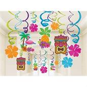 Summer Luau Foil Swirl Decorations (1)