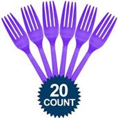 Purple Plastic Forks 