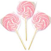 Pink Swirl 3" Lollipops (12)