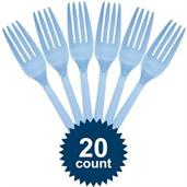 Light Blue Plastic Forks