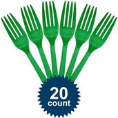 Green Plastic Forks
