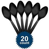 Black Plastic Spoons