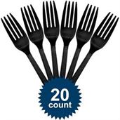 Black Plastic Forks